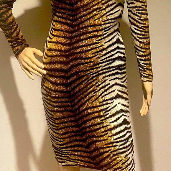 Sexy Leopard Print Bodycon Dress Size Small - Picture 3 of 3